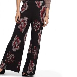 NWT Anthropologie Laia Floral Knit Wide Leg Sweater Pants | Small Petite